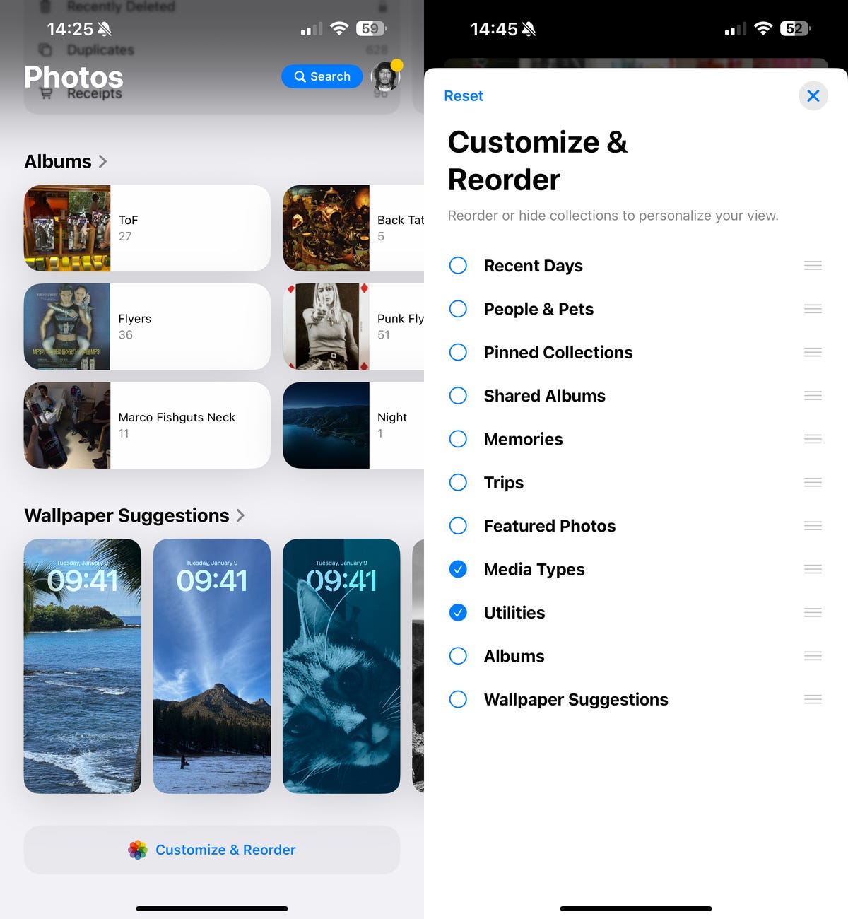 Photos app on iOS 18