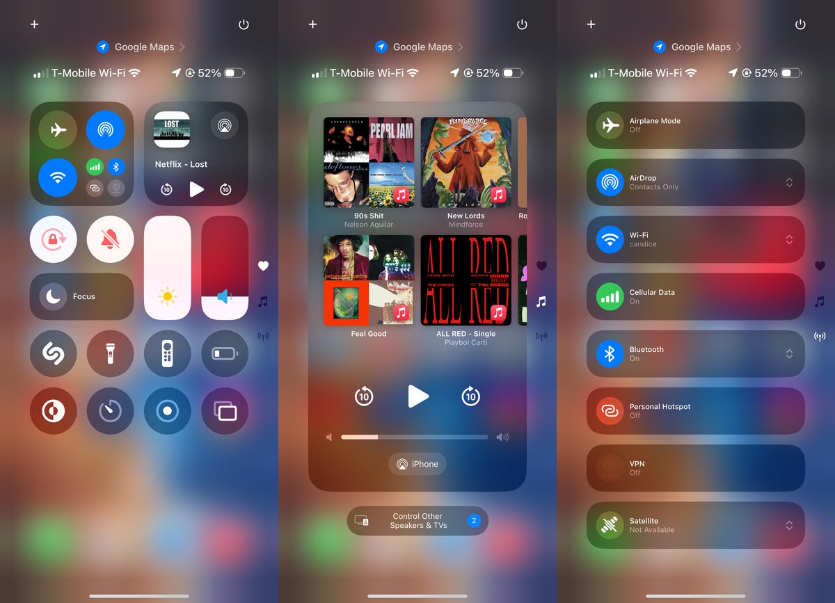 Control Center Pages on iOS 18