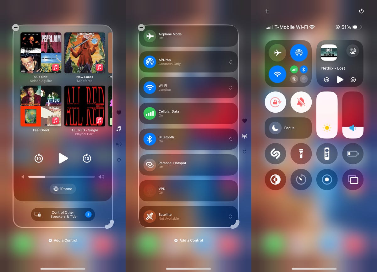 Control Center Pages on iOS 18