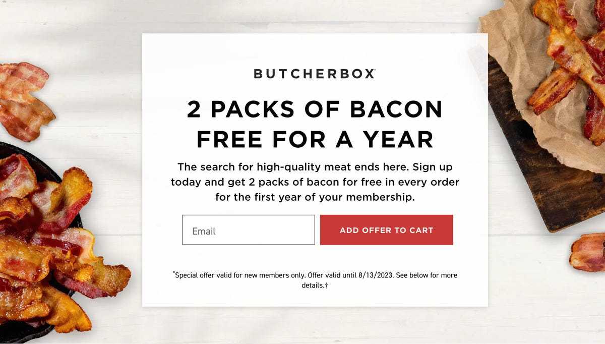 butcherbox bacon promotion