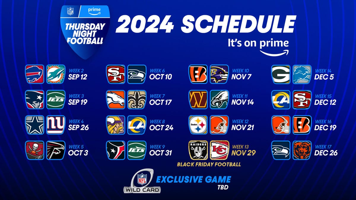 TNF 2024 schedule