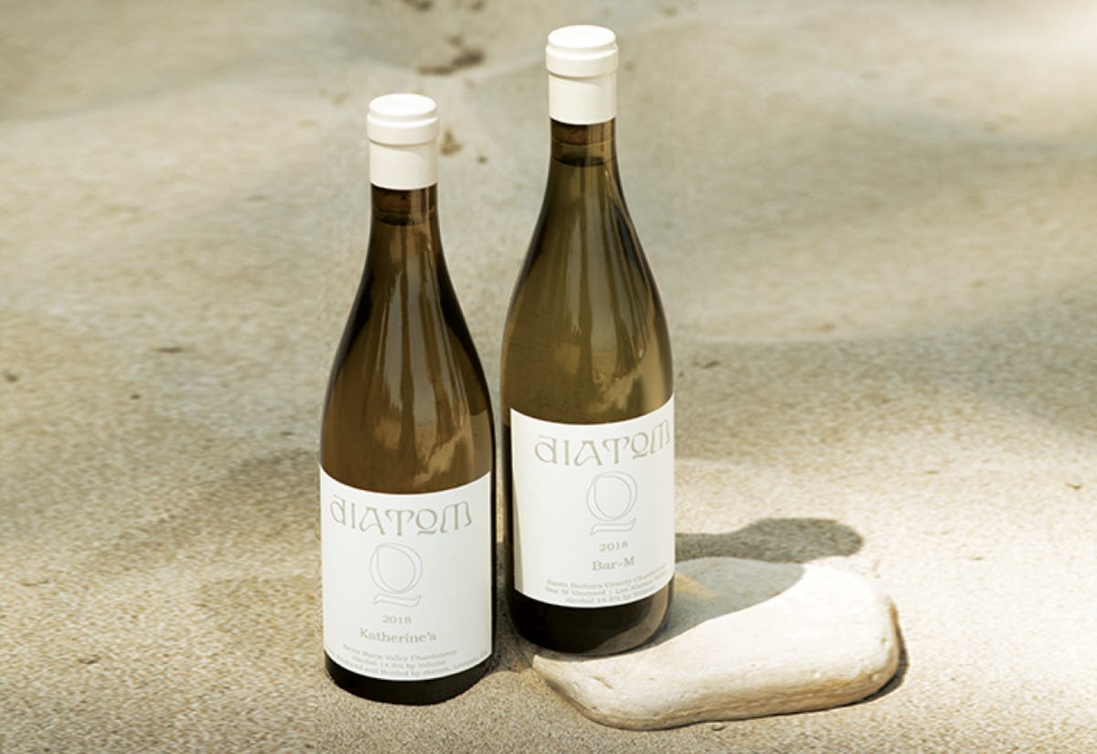 two bottles chardonnay