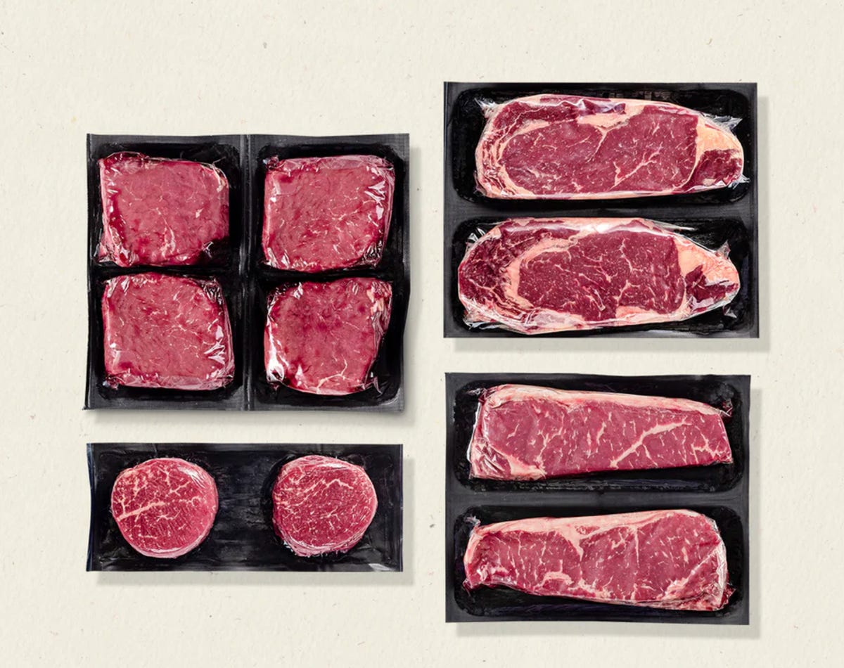 packages of steaks