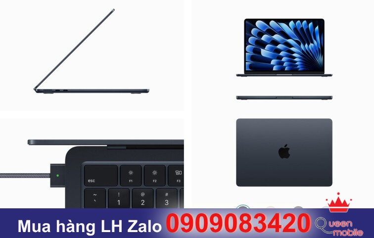 Macbook air m3 màu đen xanh thẳm