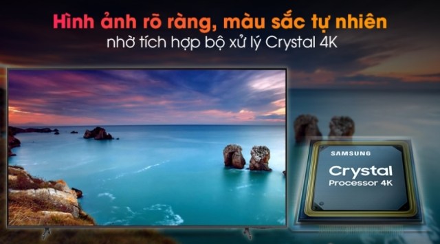 Smart Tivi Samsung 70 inch 4K UA70AU8100 chip xử lý