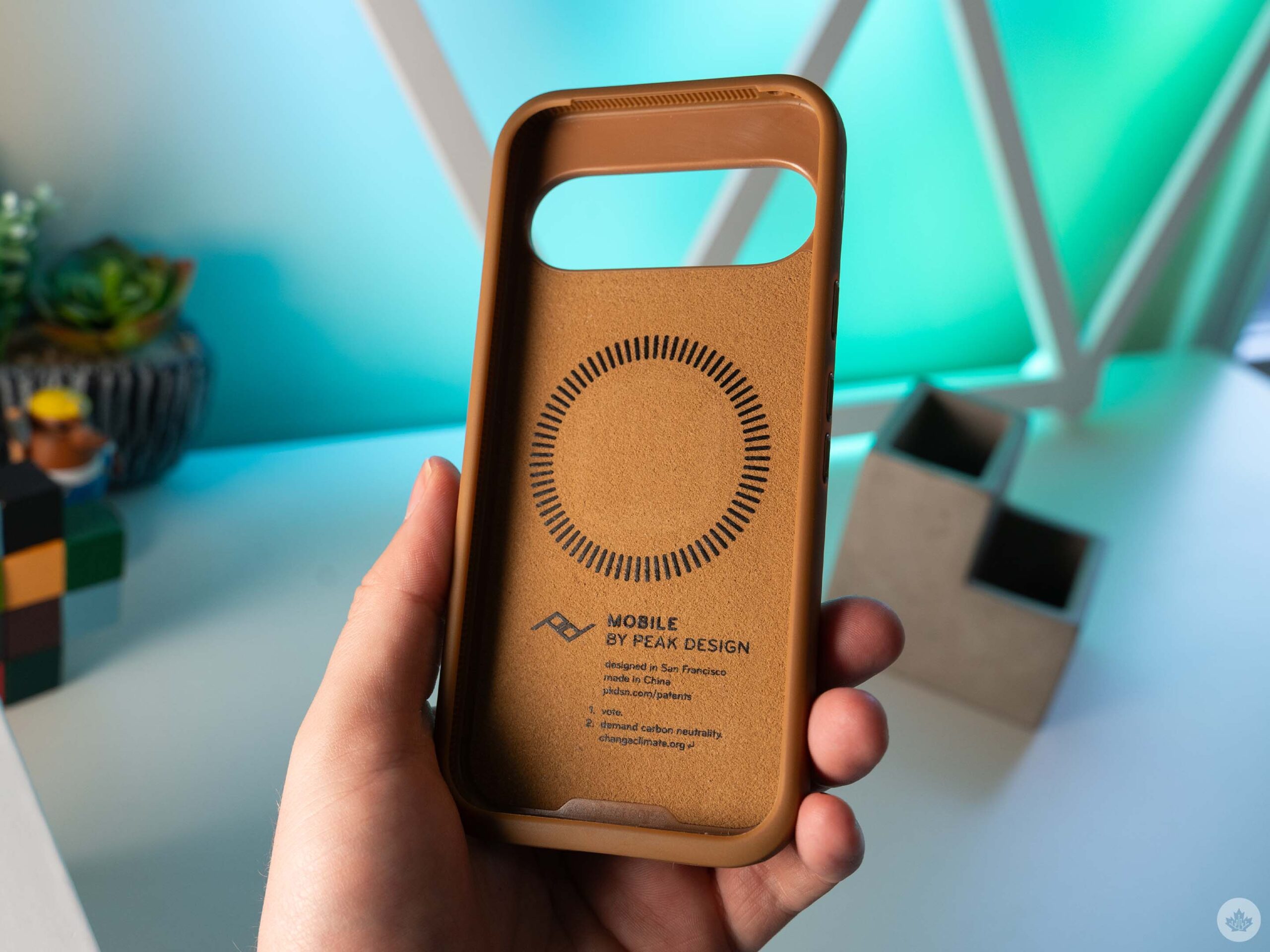 Inside of the Peak Design Everyday Clarino case.