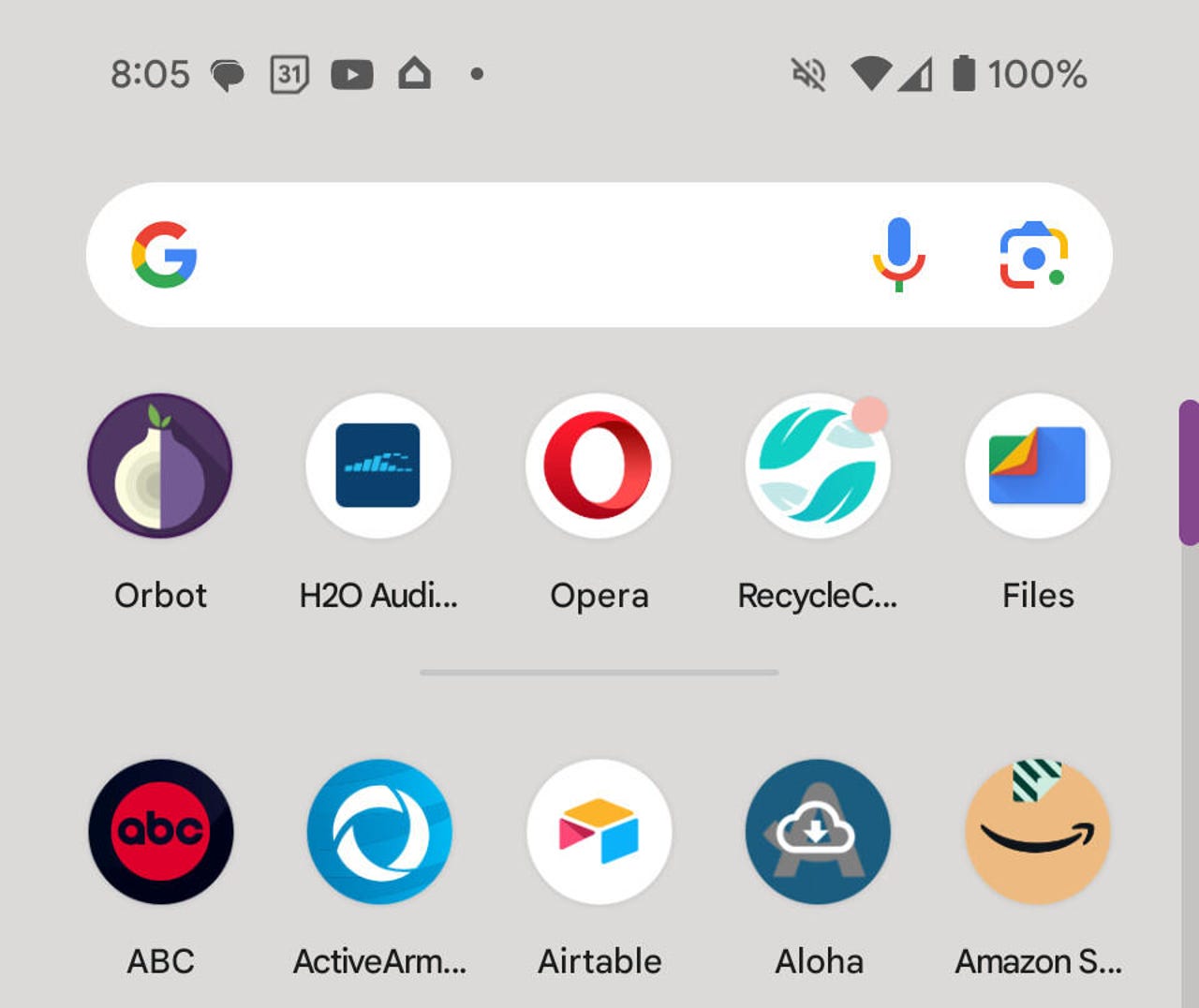 Android 15 App Drawer.