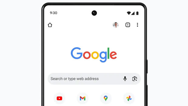 Generic image of the Google Homescreen