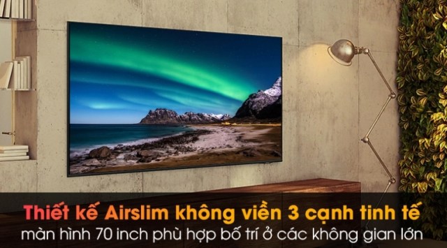 Smart Tivi Samsung 70 inch 4K UA70AU8100 thiết kế