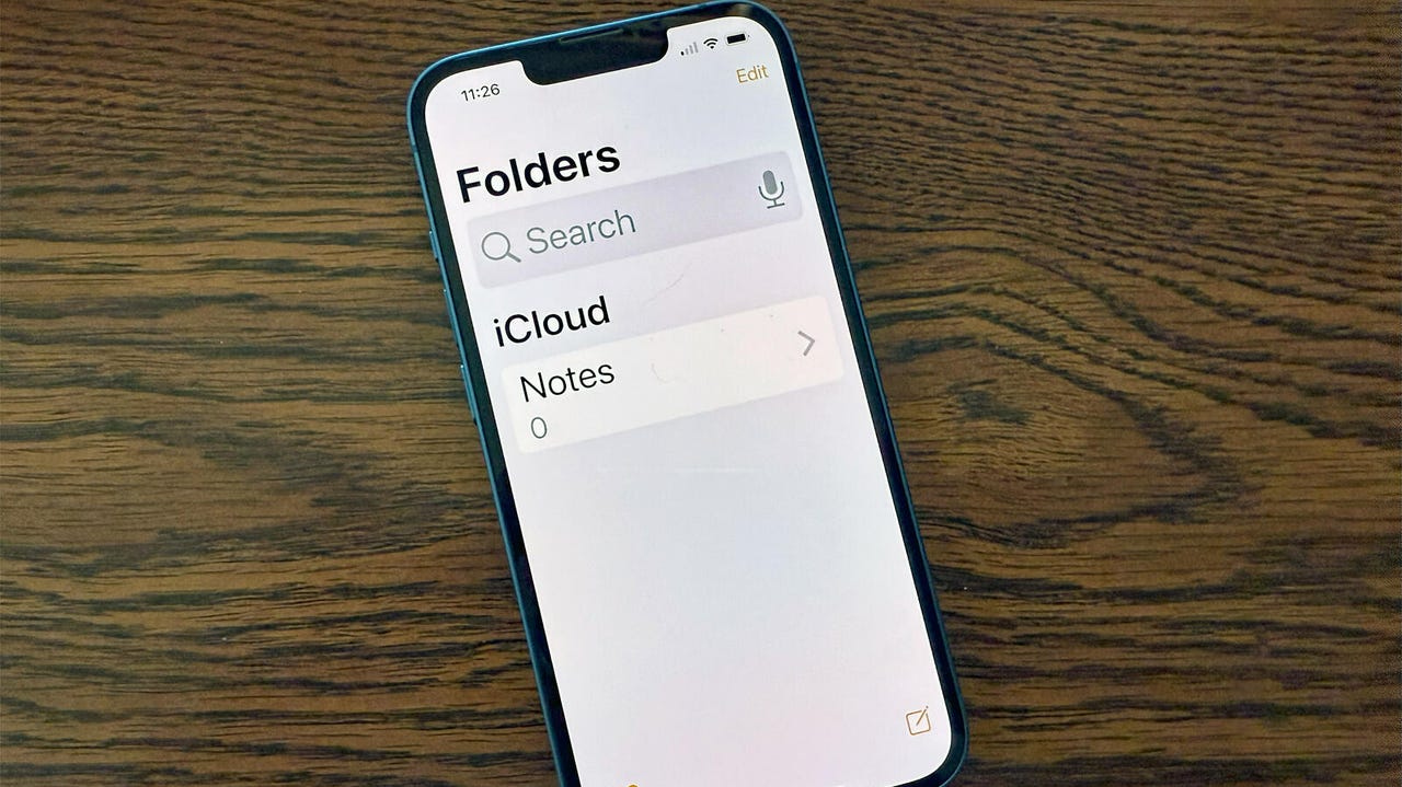 Làm trống thư mục Apple Notes trên iPhone