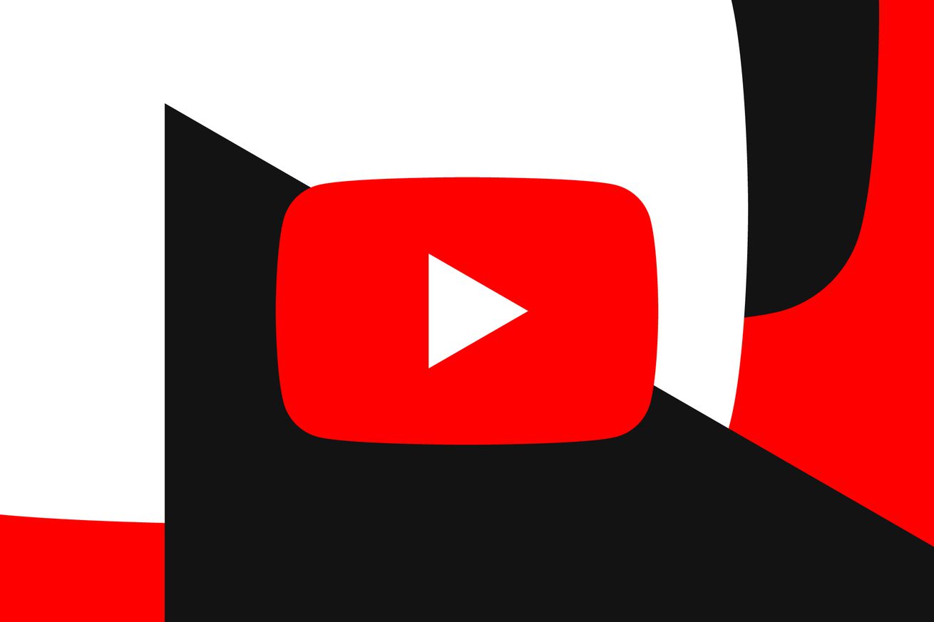 Logo của YouTube với thiết kế hình học trên nền