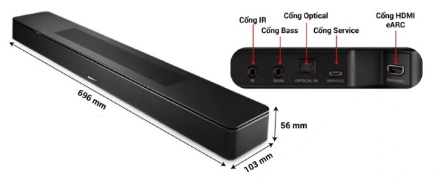 bose soundbar thông minh kích thước